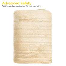 Load image into Gallery viewer, Cosi Home® Luxury Heated Throw - Electric Blanket - Extra Large Heated Blanket, Machine Washable Fleece with Digital Remote, Timer and 9 Heat Settings (Cream)