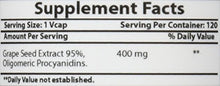 Load image into Gallery viewer, Best Naturals Grape Seed Extract 400 mg Veggie Capsule, 120 Count