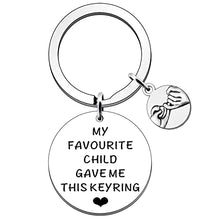 Load image into Gallery viewer, JETTOP Gifts for Dad and Mum - Mothers Day Gifts Fathers Day Gift from Daughter Son, Funny Dad Birthday Christmas Present My Favourite Child gave me This Keyring
