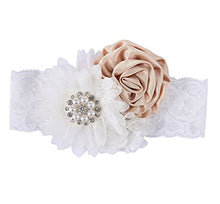 Load image into Gallery viewer, Bow Dream Lace Toddler Girl Dress with Headband Wedding Party Formal Champagne Butterfly 4T