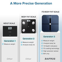 Load image into Gallery viewer, Scales for body weight, BAIFROS Smart Digital Bathroom Weighing Scales with ITO Coating Technology - Smart APP Fit Tracker Scales for Fitness ST/LB/KG