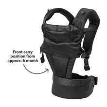 Load image into Gallery viewer, Nuby Baby Carrier Newborn to Toddler, Hip Healthy Certified Carrier, 3 in 1 Front and Back Baby Carrier, Black