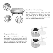 Load image into Gallery viewer, CREWORKS Chafing Dishes Food Warmers with Pans Chafing Fuel Chafing Dish Set 9L Rectangular Stainless Steel Buffet Warmer 4 Packs for Buffets Caterings Parties Buffet Server Warming Tray (4Packs)