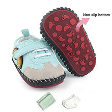 Load image into Gallery viewer, Baby Shoes Girls Boys Toddler Shoes PU Leather Hard-Soled Walking Sneakers Infant Rubber Shoes Newborn Cartoon Beginner Walking shoes0 to 18 Months (Blue, 0_Months)