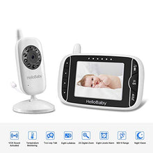 Load image into Gallery viewer, Video Baby Monitor with Camera and Audio | Keep Babies Nursery with Night Vision, Talk Back, Room Temperature, Lullabies, 960ft Range and Long Battery Life