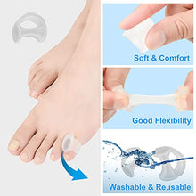 Load image into Gallery viewer, Gel Toe Separators, Pinky Toe Protector Spreader Small Silicone Toe Spacers, Cushions for Curled Overlapping Separate Toe Correct(Translucency Colour)