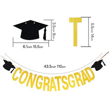Load image into Gallery viewer, PartyWoo, Glitter, Gold Signs Banner, Decorations, Graduation Party Supplies 2022, Grad-9322
