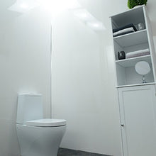 Load image into Gallery viewer, Bathroom Wall Panels - cladding Panels-PVC-Perfect for Bathroom Kitchen Shower Walls and Ceiling- Ice White Panels -100% Waterproof (4 Panel Pack)