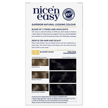 Load image into Gallery viewer, Clairol Nice'n Easy Crème, Natural Looking Oil Infused Permanent Hair Dye, 1 Blackest Black