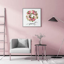 Load image into Gallery viewer, LASPERAL 15" Door Wreath, Artificial Pink Peony Flower Wreath for Front Door Spring Valentine Floral Outdoor Wreath for All Seasons, Wedding, Wall, Home Decor