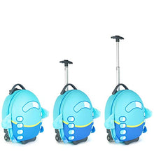 Load image into Gallery viewer, boppi Tiny Trekker Kids Luggage Bag | Holiday Travel Suitcase for Boys & Girls, Carry-On or Pull-Along School Trolley | Cabin Holdall with Lightweight Wheels, 17-Litre Hand Case | Aeroplane