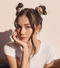 Load image into Gallery viewer, Slip Silk Large Scrunchies in Black, Pink, and Caramel - 100% Pure 22 Momme Mulberry Silk Scrunchies for Women - Hair-Friendly Silk Scrunchies - Luxurious Elastic Hair Scrunchie Set (3 Scrunchies)