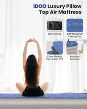 Load image into Gallery viewer, iDOO King Size Air Bed, Inflatable bed with Built-in Pump, 3 Mins Inflation/Deflation Comfortable Air Mattress, Blow Up Bed Suit for Home Camping 203x152x46cm, 295kg MAX