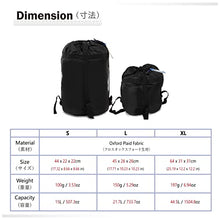Load image into Gallery viewer, Azarxis Compression Stuff Sack for Sleeping Bag, Lightweight Compression Bag Water Resistant Compact Compression Sack for Camping Hiking Backpacking Travelling Clothes Storage (Black, S)