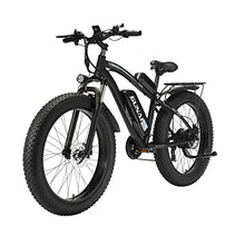 Load image into Gallery viewer, GUNAI Electric Bike 48V Off-road Fat 26” 4.0 Tire E-Bike Electric Mountain Bike with Rear Seat(Black)