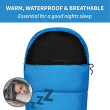 Load image into Gallery viewer, Home Treats Premium Mummy Sleeping Bag for Kids and Adults- Waterproof Light Weight Sleeping Bag. For Camping Festivals Backpacking and Outdoors.