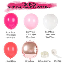 Load image into Gallery viewer, Retro Pink Balloon Arch Kit - 139pcs Red and Pink Latex Metallic Balloons Garland for Girl Birthday Baby Shower Party Decorations
