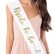 Load image into Gallery viewer, pack of 41 pcs bride to be balloons rose gold, Bride to be decorations, bachelorette supplies banner and sash balloon for wedding/anniversary , bridal shower party hen party