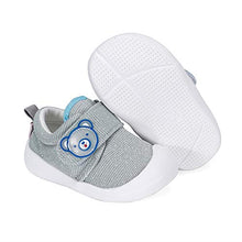 Load image into Gallery viewer, MASOCIO Baby Shoes Boy Girl First Walking Shoes Toddler Infant Anti-Slip Baby Trainer Prewalker Glittery, Gray, 3 UK Child (Manufacturer Size: CN 14)