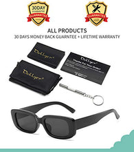 Load image into Gallery viewer, Dollger Rectangle Sunglasses for round faces for Women Trendy 90s Retro Sunglasses Square Frame Black sunglasses