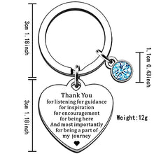 Load image into Gallery viewer, AMZQ Thank You Gift Appreciation Gift Thank You for Guidance Keyring Support Gifts Teacher Gifts Keychain
