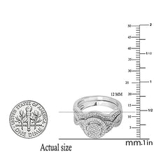 Load image into Gallery viewer, DazzlingRock Collection 0.50 Carat (ctw) Sterling Silver White Diamond Engagement Ring Set 1/2 CT, Size 8.5