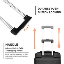 Load image into Gallery viewer, Kono Cabin Luggage Hard Shell ABS Carry-on Suitcase with 4 Spinner Wheels and Dial Combination Lock(Black)