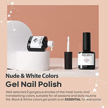 Load image into Gallery viewer, Modelones White & Nude Gel Nail Polishes, 2Pcs 15ml White Gel Nail Polish Set Soft off UV LED Gel Polish Long Lasting & Easy to Apply Nail Gel Manicure Ideal for Salon Studios & Home Use