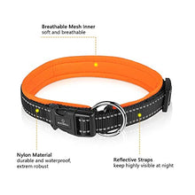 Load image into Gallery viewer, MASBRILL Adjustable Dog Collar, Reflective Nylon Dog Collar with Soft Neoprene Padded, Breathable Pet Collar for Puppy Small Medium Large Dogs, Lightweight Comfortable Dog Collars.Orange, L