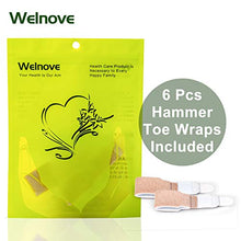 Load image into Gallery viewer, Welnove 6Pcs Hammer Toe Straightener, Hammer Toe Splints, Toe Cushioned Bandages for Correcting Hammer Toes, Broken Toes, Crooked Toes & Overlapping Toes