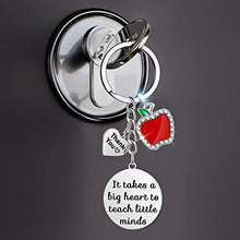 Load image into Gallery viewer, Teacher Gifts for Women Thank You Teacher Keychain Teacher Appreciation Gifts Teacher Gifts Keychain Jewelry Accessories Teacher Presents for Women Teachers Birthday Valentine New Year (Circle Style)