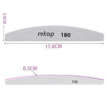Load image into Gallery viewer, mtop Nail File, 10 PCS Professional Nail Files Polisher Washable Double Sided Emery Boards Grit 100/180 Buffer Nail Styling Tools Pet Grooming Tools for Home and Salon Use