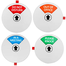 Load image into Gallery viewer, Kichwit Privacy Sign, Do Not Disturb Sign, Out of Office Sign, Please Knock Sign, In a Meeting Sign, Office Sign, Conference Sign for Offices, 5 Inch, Silver
