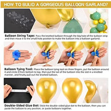 Load image into Gallery viewer, PEPCHA Balloon Arch Kit 142Pcs Balloon Arch with Balloon Pump Birthday Balloons Balloon Garland Kit Chrome Gold Balloons White Green Latex Balloons baby shower decorations Sage green balloon arch kit