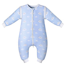 Load image into Gallery viewer, Lictin Baby Sleeping Bag 2.0TOG - Baby Sleep Sack Split Leg with Removable Sleeves Blue Sky and White Clouds Pattern for Infant Toddler from 75 to 95 cm 2.0 Tog Organic (Light Blue)