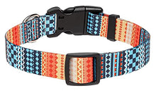 Load image into Gallery viewer, Mihqy Dog Collar with Bohemia Floral Tribal Geometric Patterns - Soft Ethnic Style Collar Adjustable for Small Medium Large Dogs (Bohemian Orange,S)