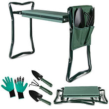 Load image into Gallery viewer, Masthome Garden Kneeler, Folding Garden Kneeler Seat with Handles & Tool Bag, Portable Gardening Stool Garden Kneeling Bench - Send Garden Tools & Gloves