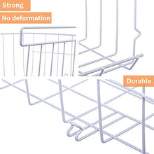 Load image into Gallery viewer, ASTOTSELL Under Shelf Storage Basket, 2-Pack Under Shelf Hanging Metal Wire Storage Basket Organizer for Kitchen, Office, Pantry, Bathroom, Cabinet, White