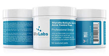 Load image into Gallery viewer, Glycolic/Salicylic Acid 10/2 Acne Control Pads With 10% Ultra Pure Glycolic Acid + 2% Salicylic Acid, Allantoin, Vitamins B5, C & E, Calendula & Green Tea - Most Effective Acne Treatment - Clear Skin
