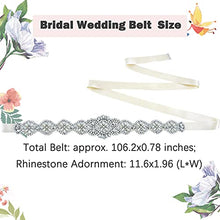 Load image into Gallery viewer, Wedding Dress Belt, Rhinestone Bridal Belt Crystal Sash Accessories Silver Pearl Girls Dress Belt for Bride Bridesmaid Women Wedding Party Prom