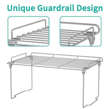 Load image into Gallery viewer, HapiRm Kitchen Cupboard Organiser Shelf Organiser Kitchen Storage, Stackable Plate Organiser for Kitchen Cupboard, Kitchen Storage Rack for Countertops, Pantry, Food and Utensils, Steel 2 Pack
