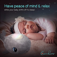 Load image into Gallery viewer, Musical Baby Night Light For Kids With Nursery Rhymes And Heartbeats - This Adorable Whale Night Light Projector And Sound Machine Is A Shusher, Soother And Sleep Aid