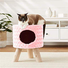 Load image into Gallery viewer, Amazon Basics Cat Condo Ottoman, Pink