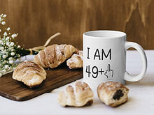 Load image into Gallery viewer, Stuff4-50th Birthday Gifts for Women Men, Novelty Mug Middle Finger, Funny Gifts, Perfect Birthday Present, Funny Mugs for Women Men, 11oz White Ceramic Dishwasher Safe, One Size