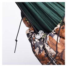 Load image into Gallery viewer, TOMYEUS Swing Set Warm Hammock, 0-15 Degree Ultra Light Hammock Quilt, Warm Cotton Cover, Sleeping Bag Blanket, Camping Backpack Camouflage Army Green swing hammock (Color : Light green)
