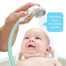 Load image into Gallery viewer, Yookidoo Elephant Baby Bath Shower Head - Gentle Water Pump and Trunk Spout Rinser - Bathtub Toy for Newborn Babies in Tub Or Sink (Turquoise)