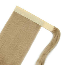 Load image into Gallery viewer, Clip on Pony Tail Wrap Around Ponytail Hairpiece Clip in Hair Extensions 26" Long Straight Ash& Blond/Blond