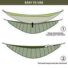 Load image into Gallery viewer, Hammock Underquilt, Camping Quilt Blanket Sleeping Bag, Portable Ultralight Windproof Warm Cotton Hammocks Mat, Keep Warmer for Hiking Backpacking Travel Beach Yard Winter Outdoor Activities Gear