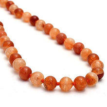 Load image into Gallery viewer, Jaipur Gems Mart Natural AAA Fire Agate 108 Mala Necklace| Fire Agate Mala|108 Prayer Beaded Mala Necklace| Hand Knotted Mala Bracelet | Japa Mala| 8mm Round Beads| Meditation Tassel |Buddhist Mala