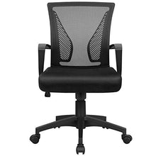 Load image into Gallery viewer, Homall Office Chair Mesh Chair Ergonomic, Computer Chair Adjustable Seat Height with Back Support and Arms, Desk Chair Comfy, Study Chair for Home, Office and Executive Max 125KG (Black)